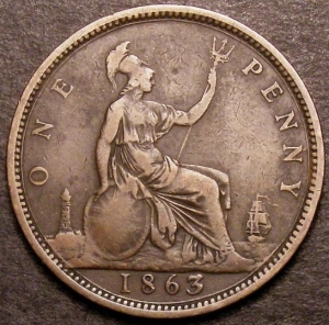 1863 over 1 [3] rev